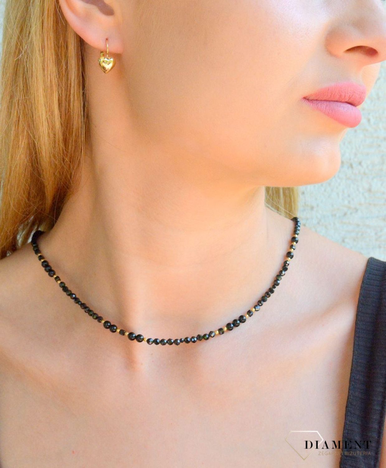 Złote kolczyki damskie 585 gładkie Serca KL 3426.jpg